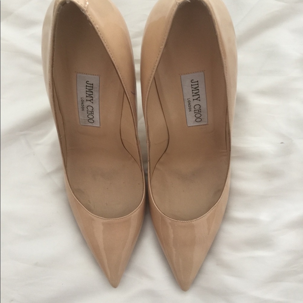 Jimmy Choo Bone color heels Abel Style